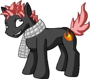 Wyrdfayth, Dracony, Fairy Tail, Natsu Dragneel, Ponified, - Cartoon (393x356), Png Download