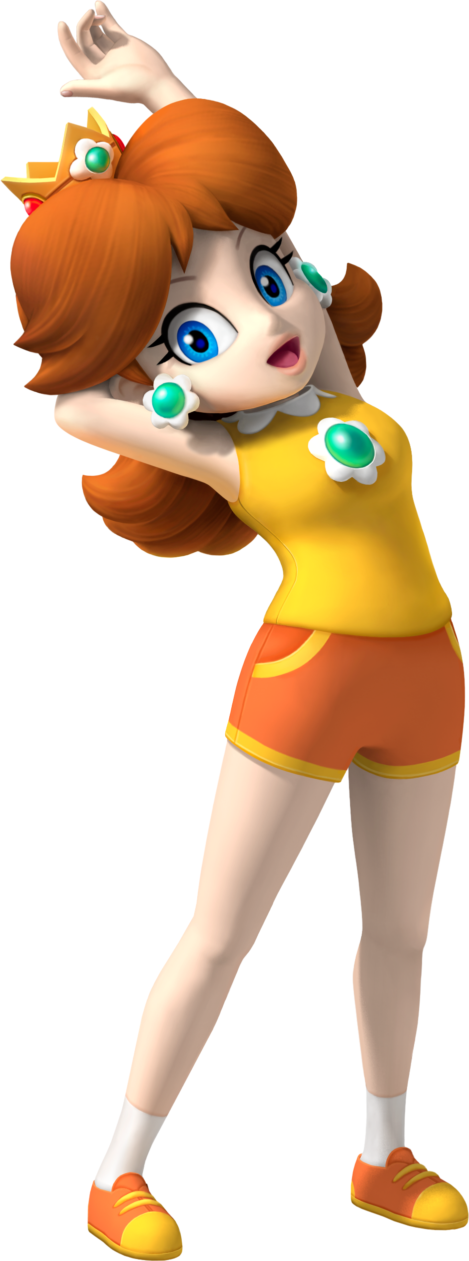 Princess Daisy - Mario Sports Princess Daisy (939x2523), Png Download