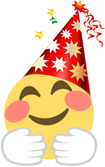 New Year Emoji - So Cute! 16 Oz Stainless Steel Travel Mug (600x600), Png Download