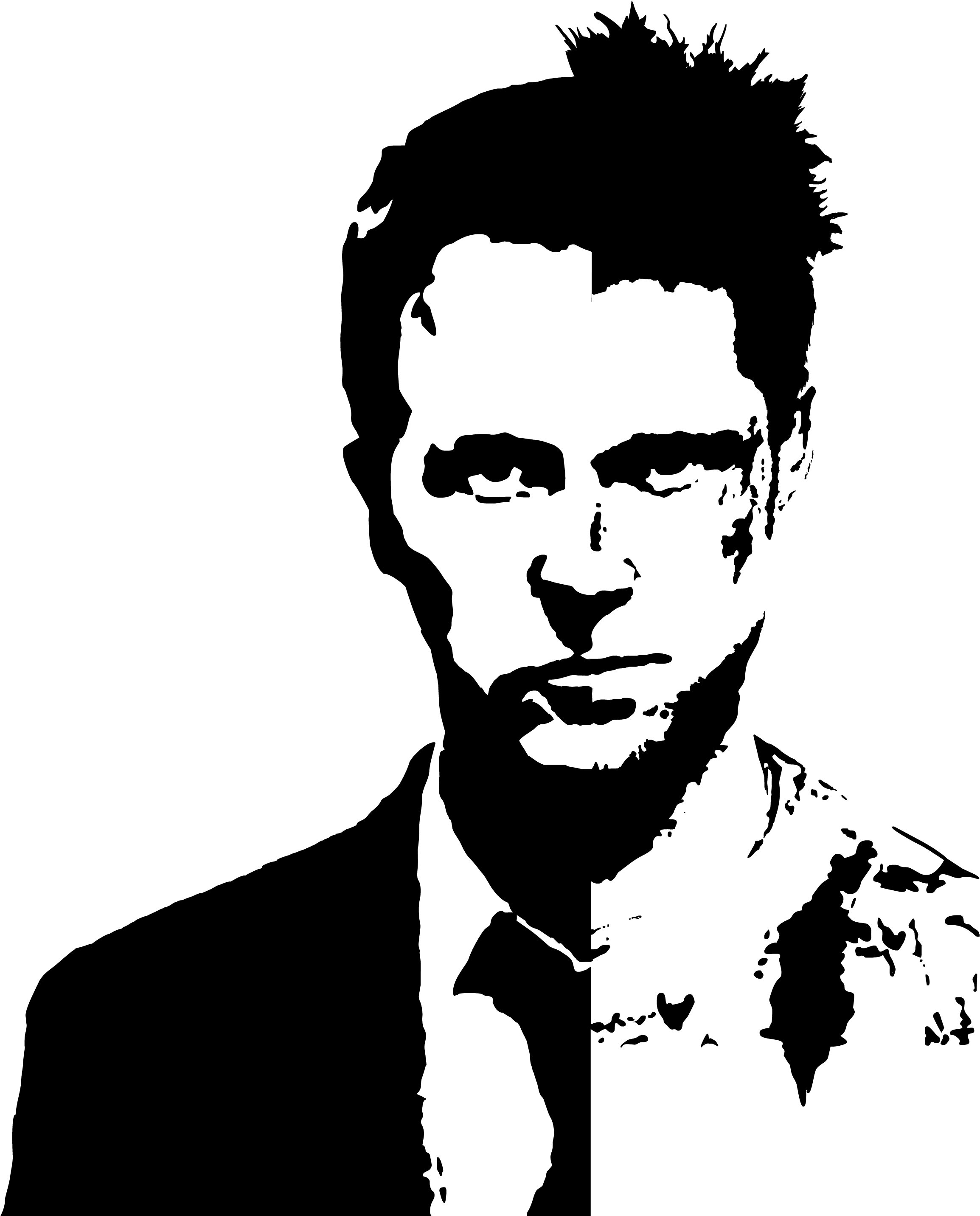 Fight Club - Google Search - Fight Club Black And White (2880x2880), Png Download