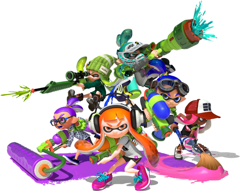 Blue Ringed Octolings Crowned Aunz Splatoon Champions - Splatoon Inkling (500x453), Png Download