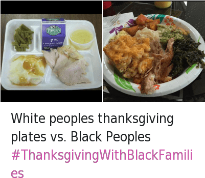 7819534 - > - White People Thanksgiving Vs Black People Thanksgiving (400x369), Png Download
