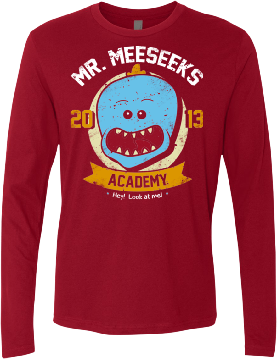 Meeseeks Academy Men's Premium Long Sleeve - T-shirt (1155x1155), Png Download