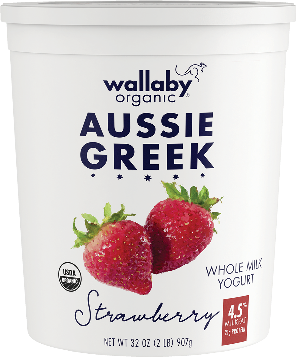 Wallaby Strawberry Organic Whole Milk Greek Yogurt - Wallaby Organic Greek Yogurt Vanilla Bean (1000x1197), Png Download