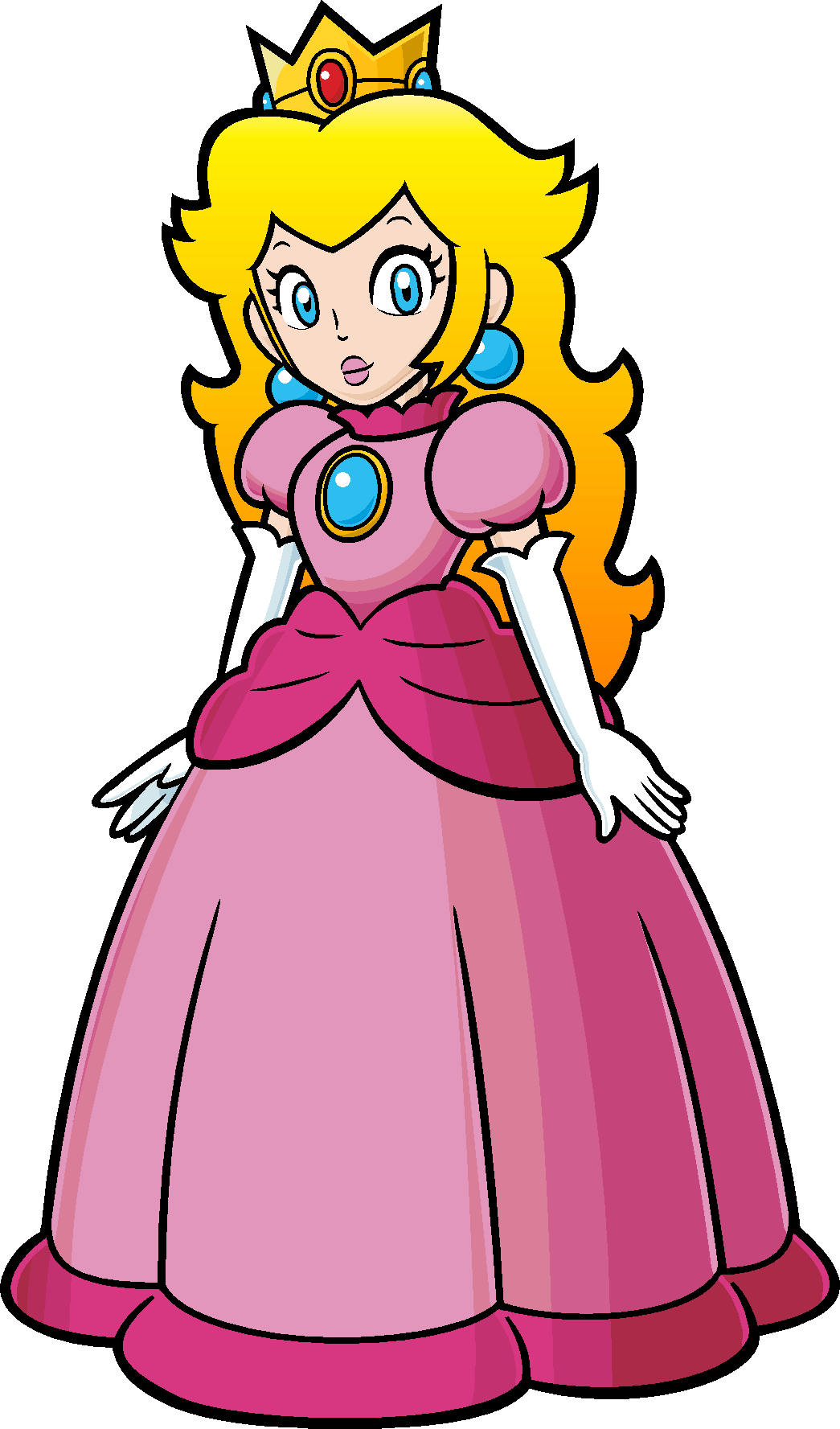 Graphic Free Stock Go Umph By Blistinaorgin Deviantart - Princesa De Mario Bros (1045x1777), Png Download