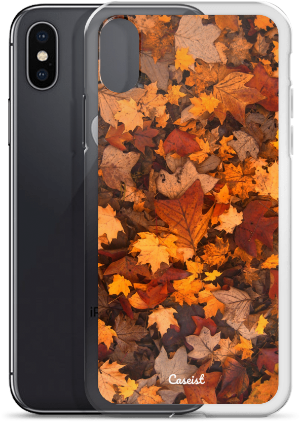 Fallen Leaves Iphone Case - We Heart It Wallpaper Of Autumn (1000x1000), Png Download