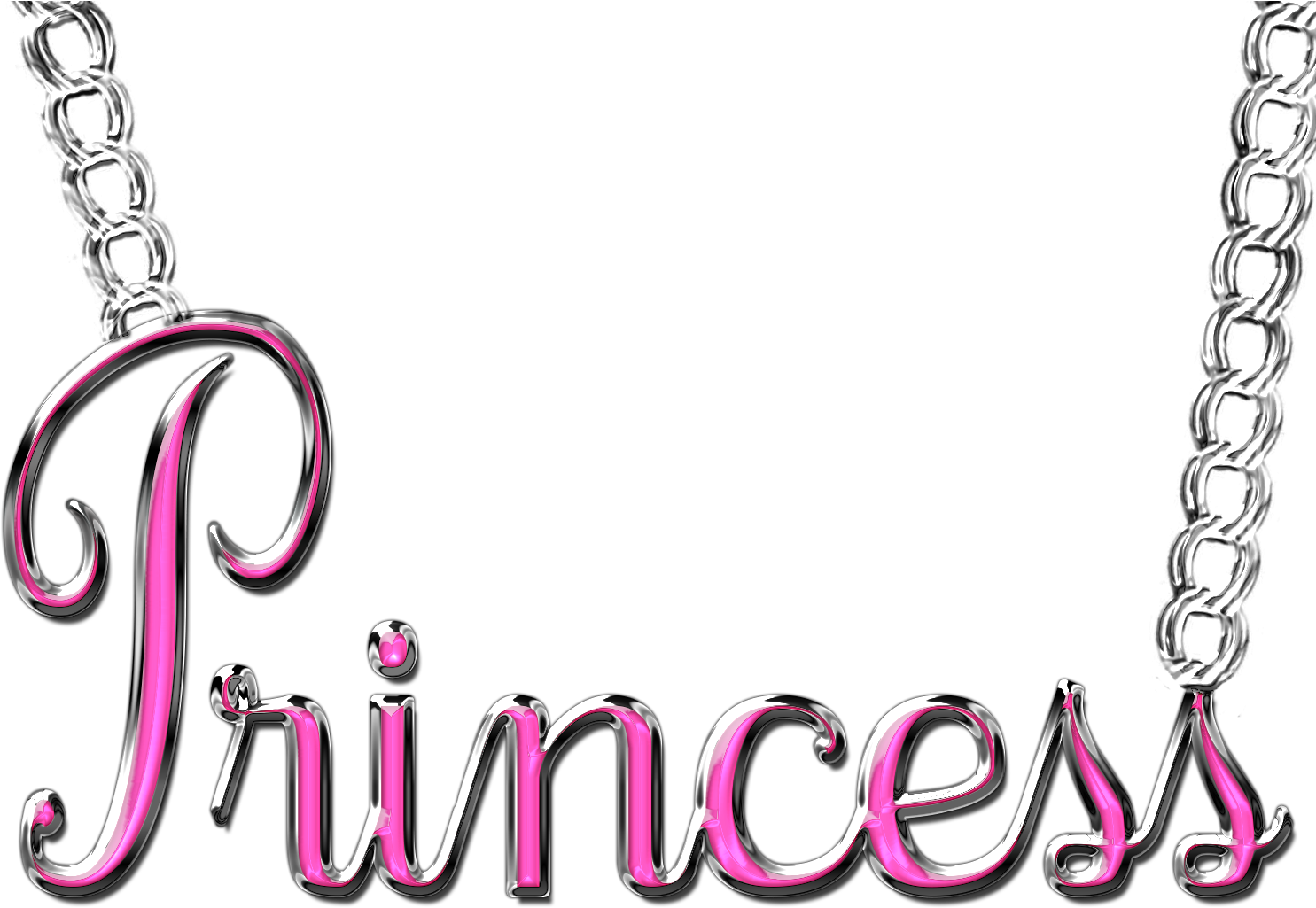 Word Necklace Png By Princessdawn On Deviantart - Princess Word Pink Png (1512x1080), Png Download