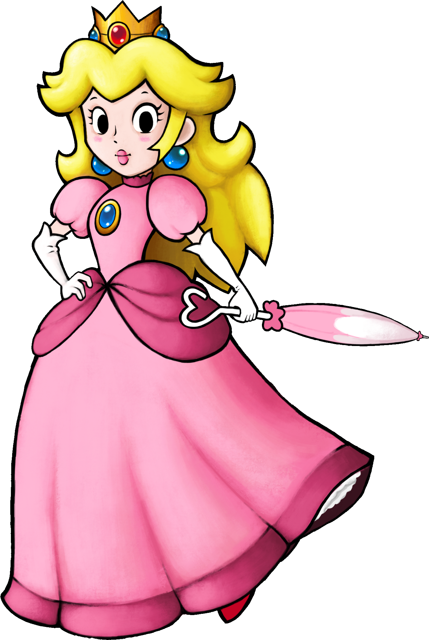 Princess Peach Clipart Fantendo - Super Princess Peach Art (1465x2101), Png Download