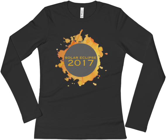 2017 Solar Eclipse Watercolor Burst - Salah T Shirt Ladies (600x600), Png Download