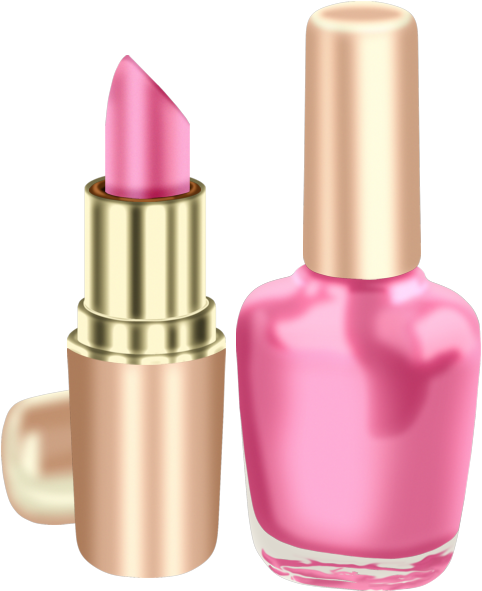 Emoji Clipart Makeup - Dibujos De Productos De Belleza (495x600), Png Download