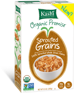 Kashi Organic Promise Sprouted Grains Cereal - Kashi Organic Promise Cereal, Sprouted Grains - 9.5 (360x340), Png Download
