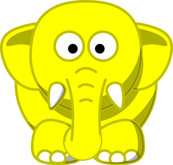 Elephant Clipart Mouth - Clip Art Elephant (600x573), Png Download