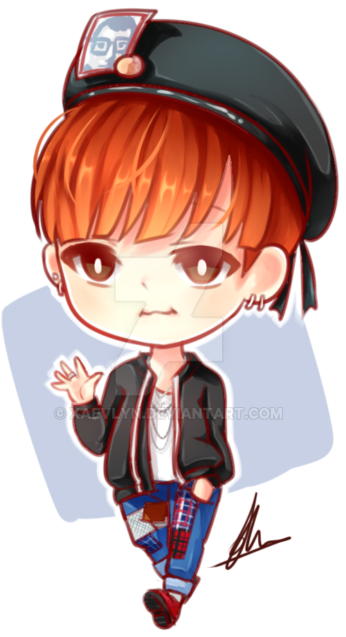 Jhope Drawing Suga Vector Freeuse - Bts Chibi War Of Hormone (600x967), Png Download