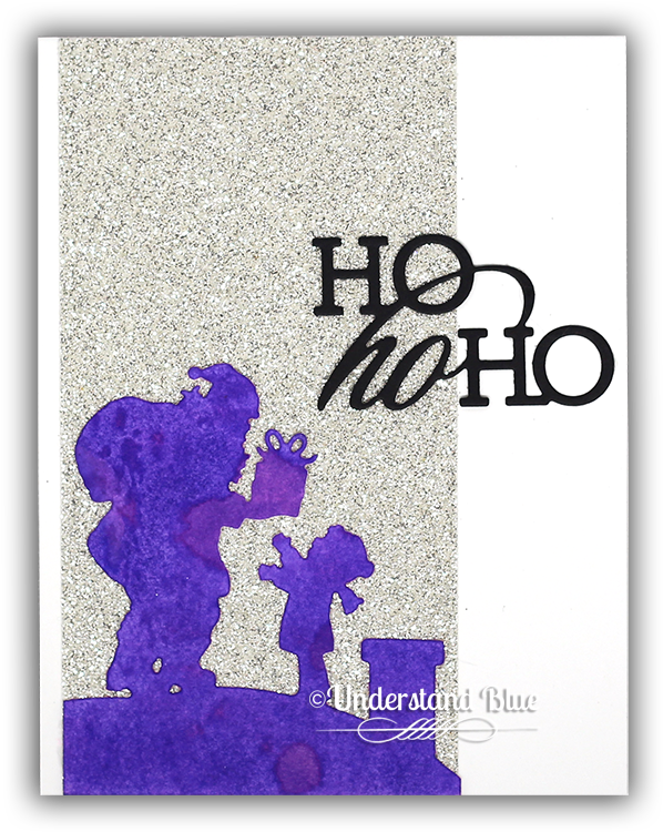 All Die Cut Christmas Card By Understand Blue - Impression Obsession Dies - Ho Ho Ho Die595-b (650x790), Png Download