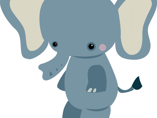 Baby Animal Clipart - Elephant Safari Animals Clipart (640x480), Png Download