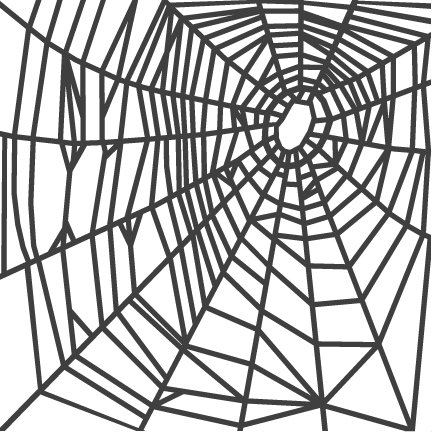 Spidereweb Svg Scrapbook Cut File Cute Clipart Files - Spider Web Silhouette (432x432), Png Download