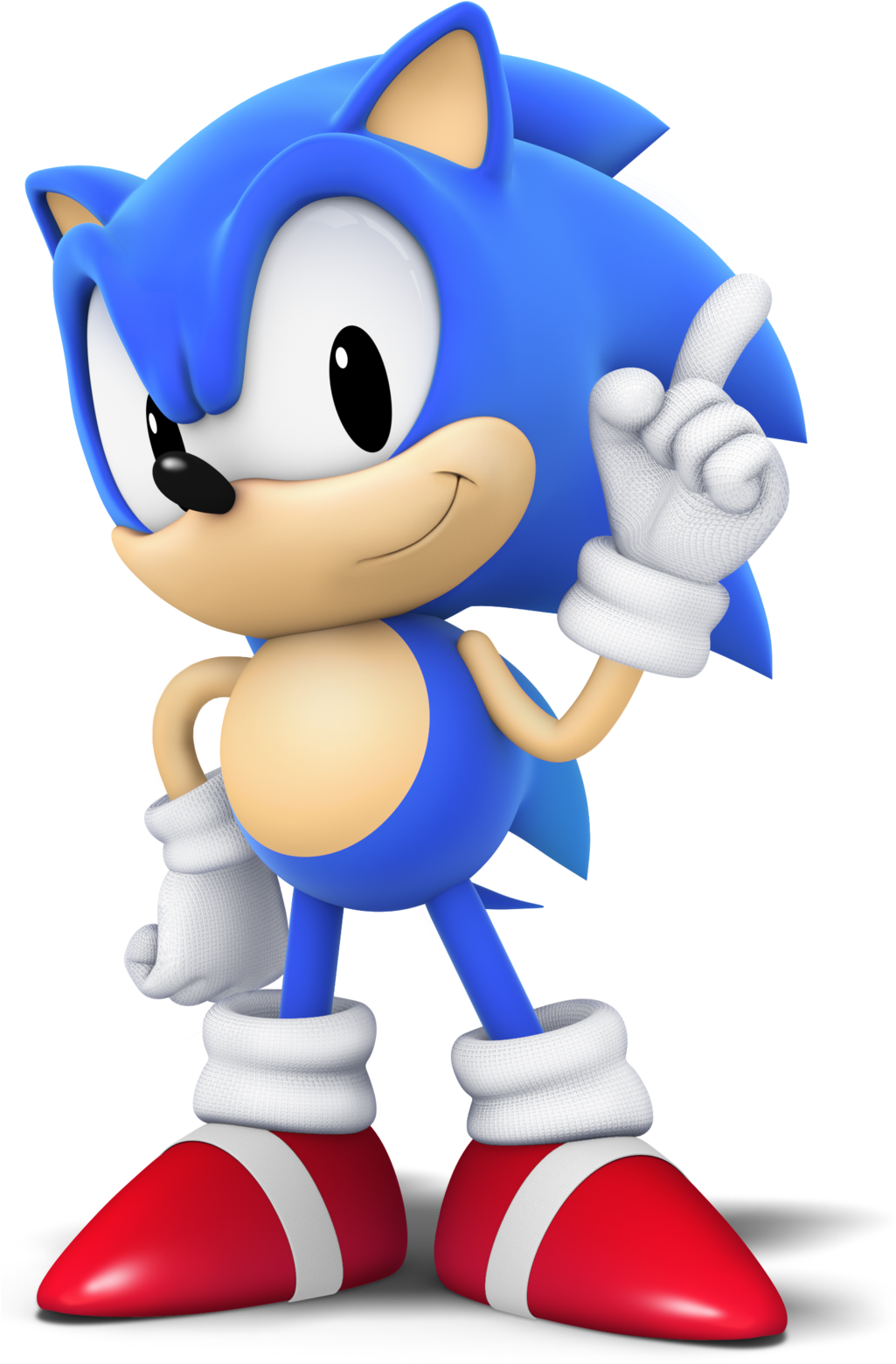 Sonic Birthday Parties, Sonic Party, Sonic Cake, Sonic - Classic Sonic 3d Png (1024x1565), Png Download