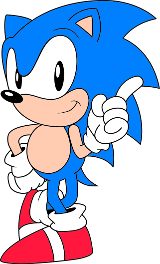 Classic-sonic - Classic Sonic The Hedgehog Pose (321x527), Png Download