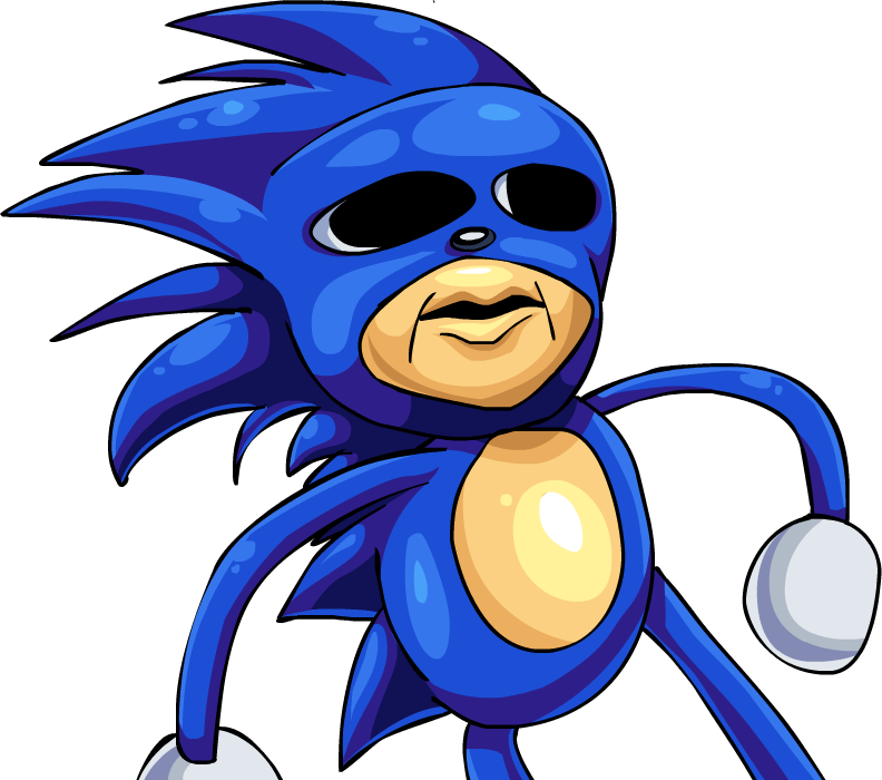 Sonic Forces Sonic Extreme Shadow The Hedgehog Vertebrate - Sanic Meme Transparent (792x700), Png Download