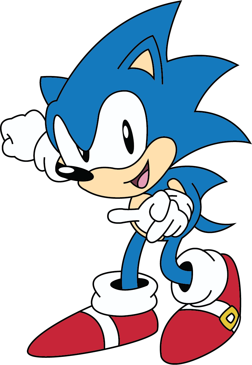 0knu7t7 - Sonic Art Assets Classic Sonic (833x1205), Png Download
