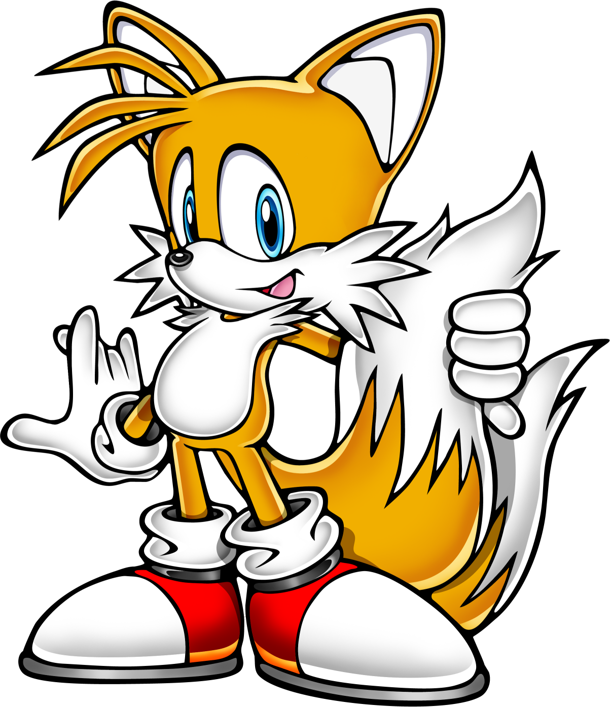 Picture Black And White Download Image Advance Tails - Tails The Fox Sonic Adventure 2 (1203x1394), Png Download