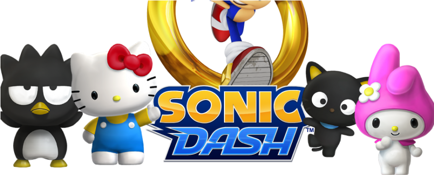 Hello Kitty Invades Sonic Dash In December - Sonic Dash Hello Kitty (894x375), Png Download