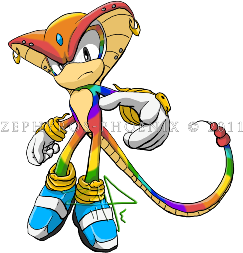 Sonic Chara - Rainbow Serpent (856x934), Png Download
