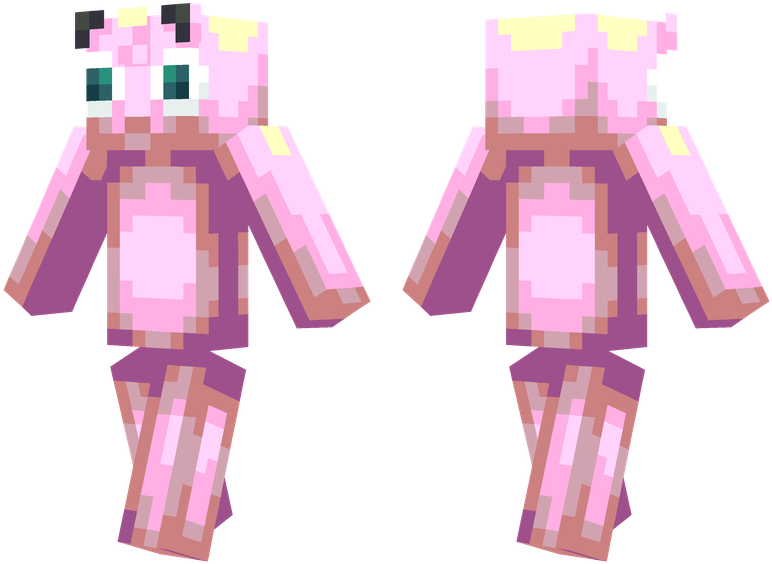 Jigglypuff - Jigglypuff Minecraft Skin (804x576), Png Download
