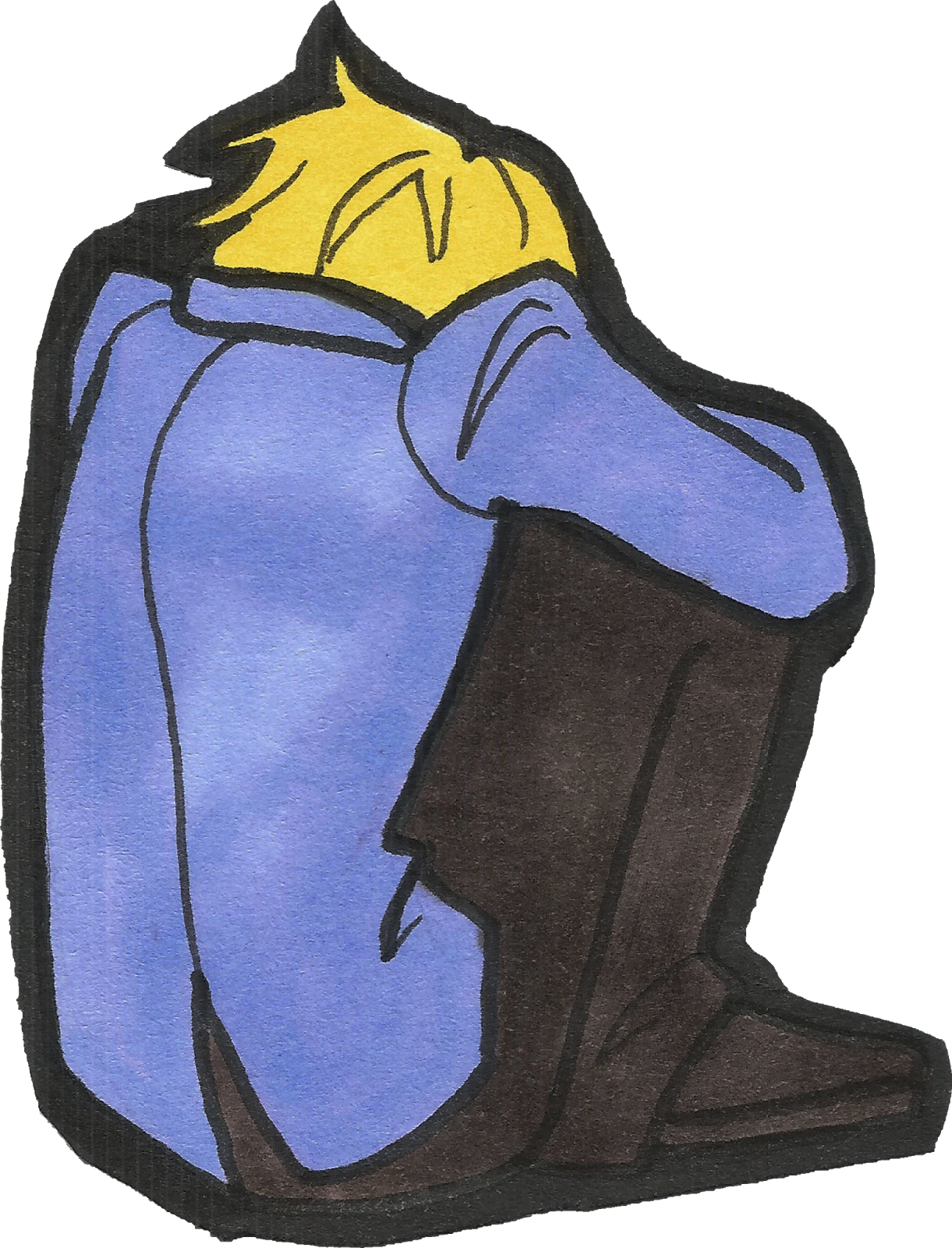 I Doodled This For Fun And Cut It Out Paper Child Style - Cartoon (1221x1600), Png Download