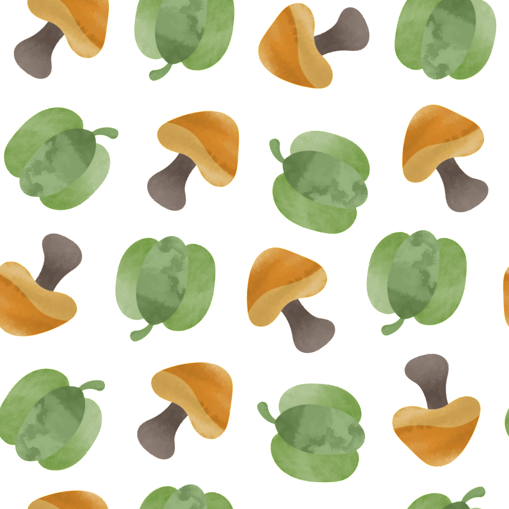 Orange Mushroom Cartoon Background - Vegetable (1024x1024), Png Download