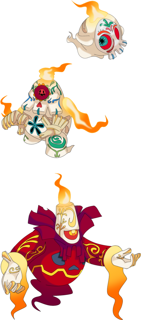 Duskull Dia De Los Muertos (599x1335), Png Download