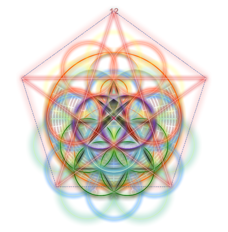 Flower Of Life Pentagram (825x805), Png Download