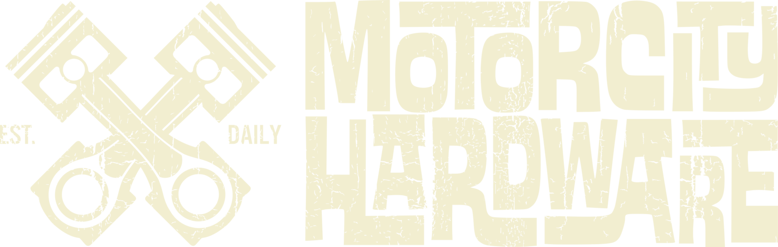 Motor City Hardware - Blaues Bewegungsstadt-hardware-vogel-logo Grußkarte (1600x509), Png Download