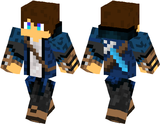 Minecraft Skin With Sword (528x418), Png Download