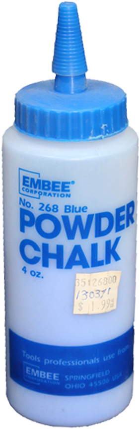 Chalk Line Powder, 4 Oz, Blue - Plastic Bottle (900x900), Png Download