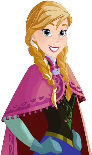 Imagem Png Ana - Anna Cartoon (411x545), Png Download