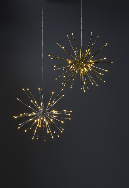 Hanging Decoration Firework - Silver (600x600), Png Download