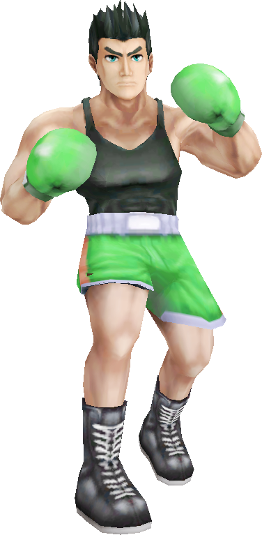 Little Mac Png Clipart Black And White Download - Smash Bros Little Mac Render (376x767), Png Download