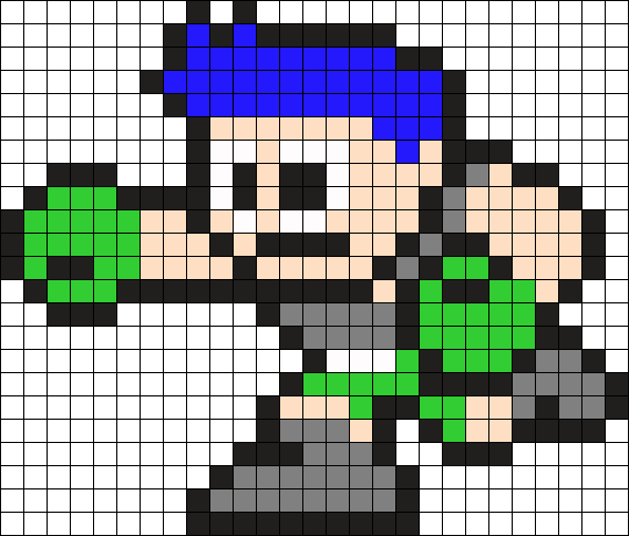 Little Mac Perler Bead Pattern / Bead Sprite - Little Mac Perler Beads (568x484), Png Download