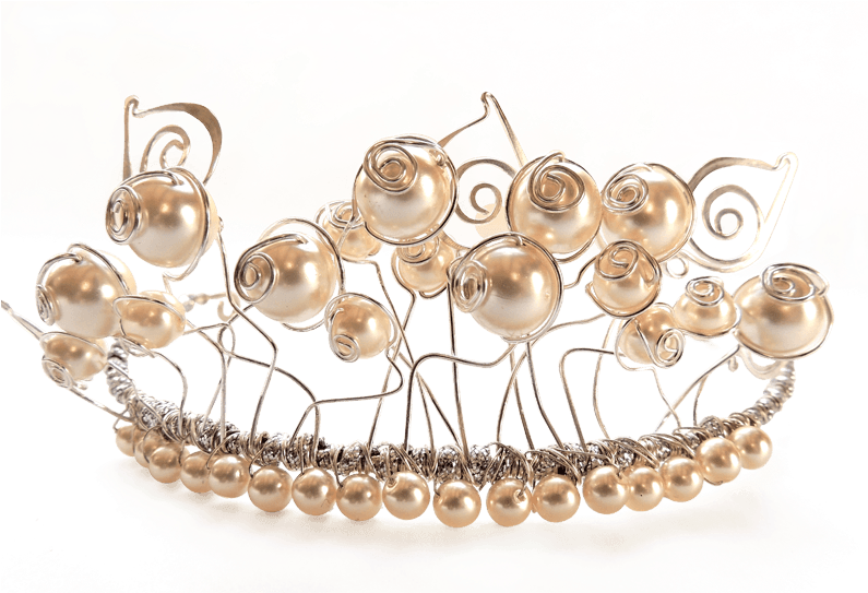 Wire Jewellery Pearl Tiara - Pearl (800x800), Png Download