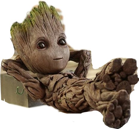 Guardians Of The Galaxy: Vol. 2 - Groot Life Size Action (464x430), Png Download