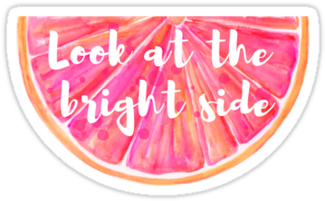 Bright Side Grapefruit By Alex Jones - Sticker (375x360), Png Download