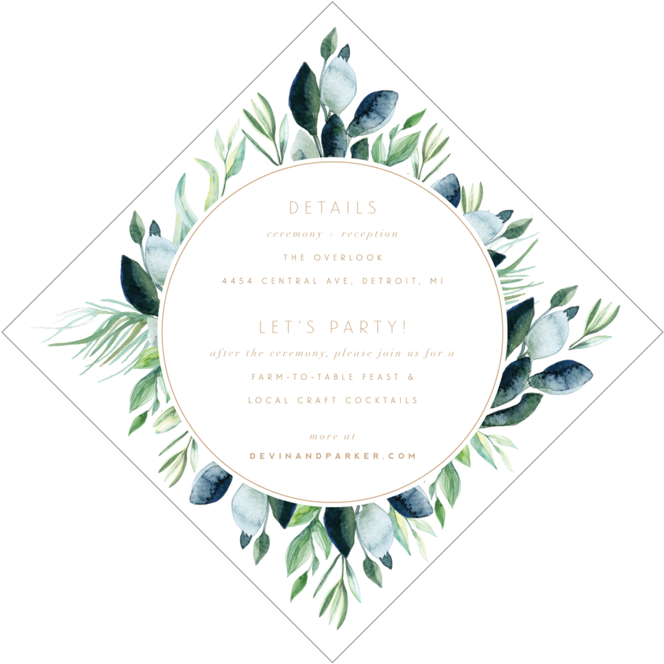 Details Front Greenery (1000x1007), Png Download