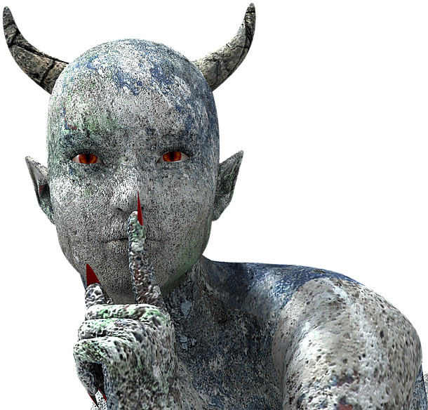 Christian Conspiracy Theorist Claims Bigfoot Is A 'demonic - Devil Statue Png (640x640), Png Download