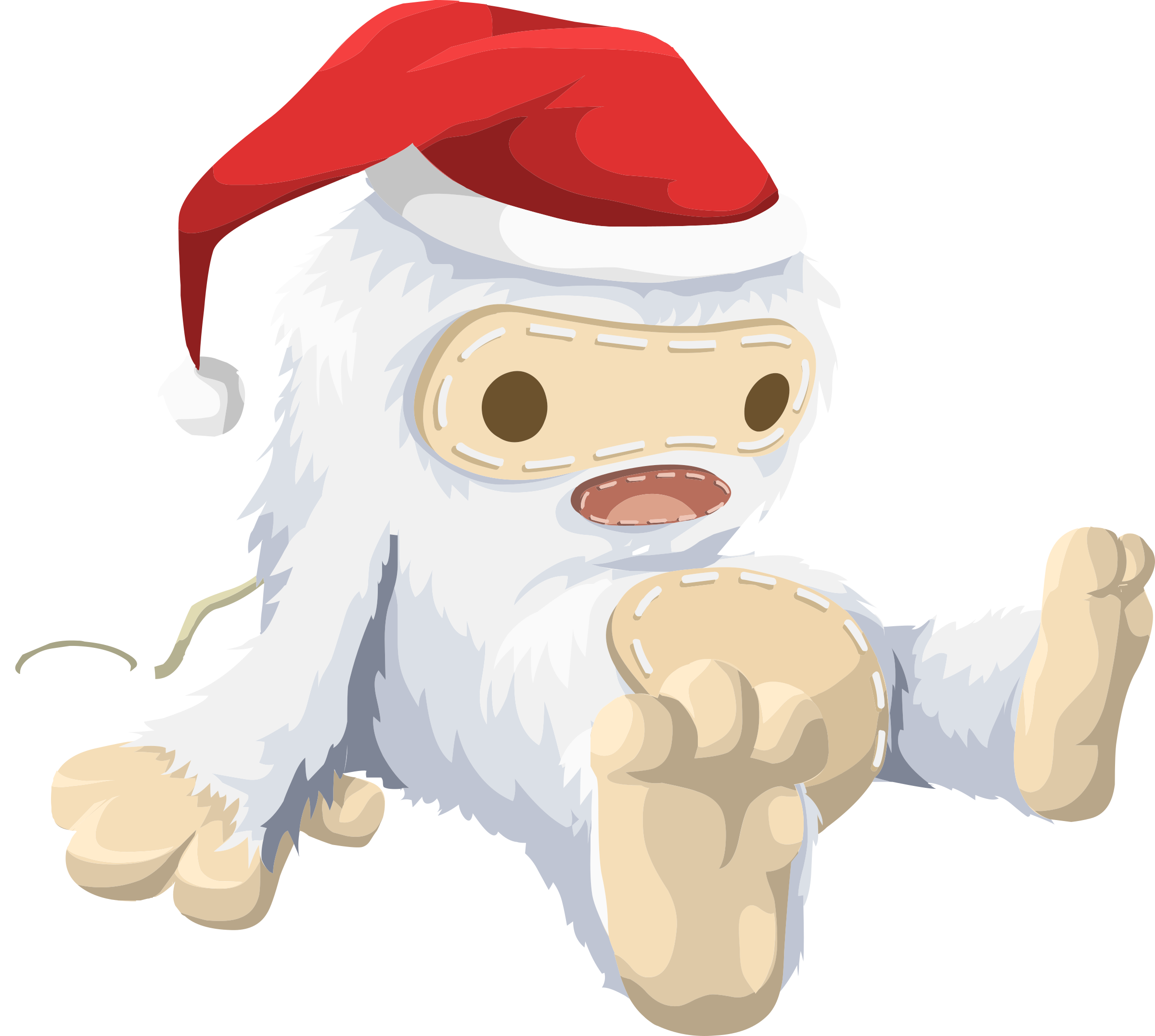 Bigfoot Clipart Animated - Yeti Cartoon Transparent (2400x2154), Png Download