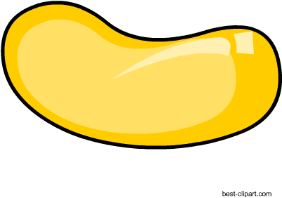 Yellow Jelly Bean, Free Easter Clip Art - Easter (450x450), Png Download