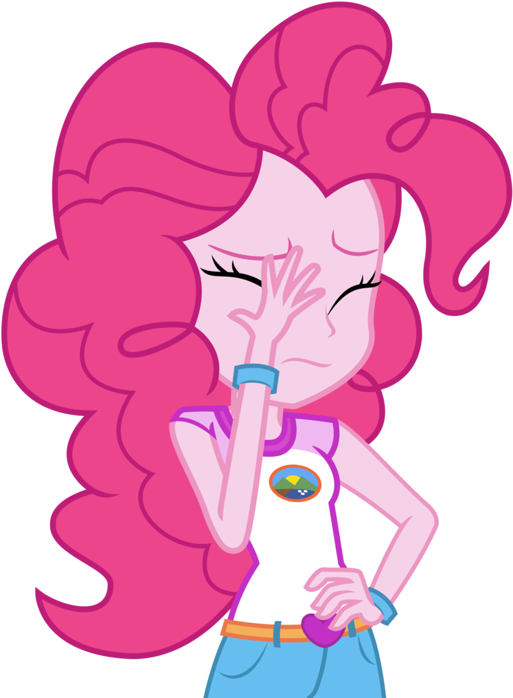 Sketchmcreations, Equestria Girls, Eyes Closed, Facepalm, - Pinkie Pie Facepalm (779x1024), Png Download
