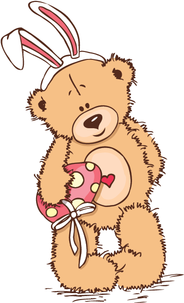 Teddy Bear With Bunny Ears Kids Sticker - Big Deal Frenzy Travel Mug (374x622), Png Download