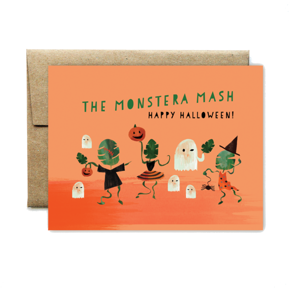 "monstera" Mash Happy Halloween - Halloween (600x600), Png Download