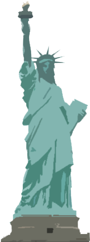 Graphic Of Statue Of Liberty - Statue Of Liberty (242x496), Png Download